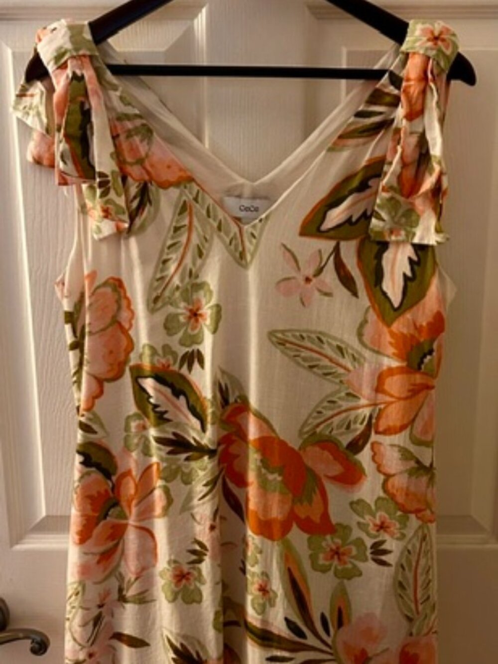 CeCe Women's V-Neck A-Line Mini Dress, Size Large